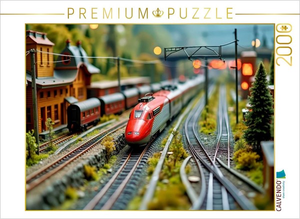 Calvendo Puzzle Where AI Meets Tracks. | 2000 Pieces, Finished Size 35.4 × 26.4-image