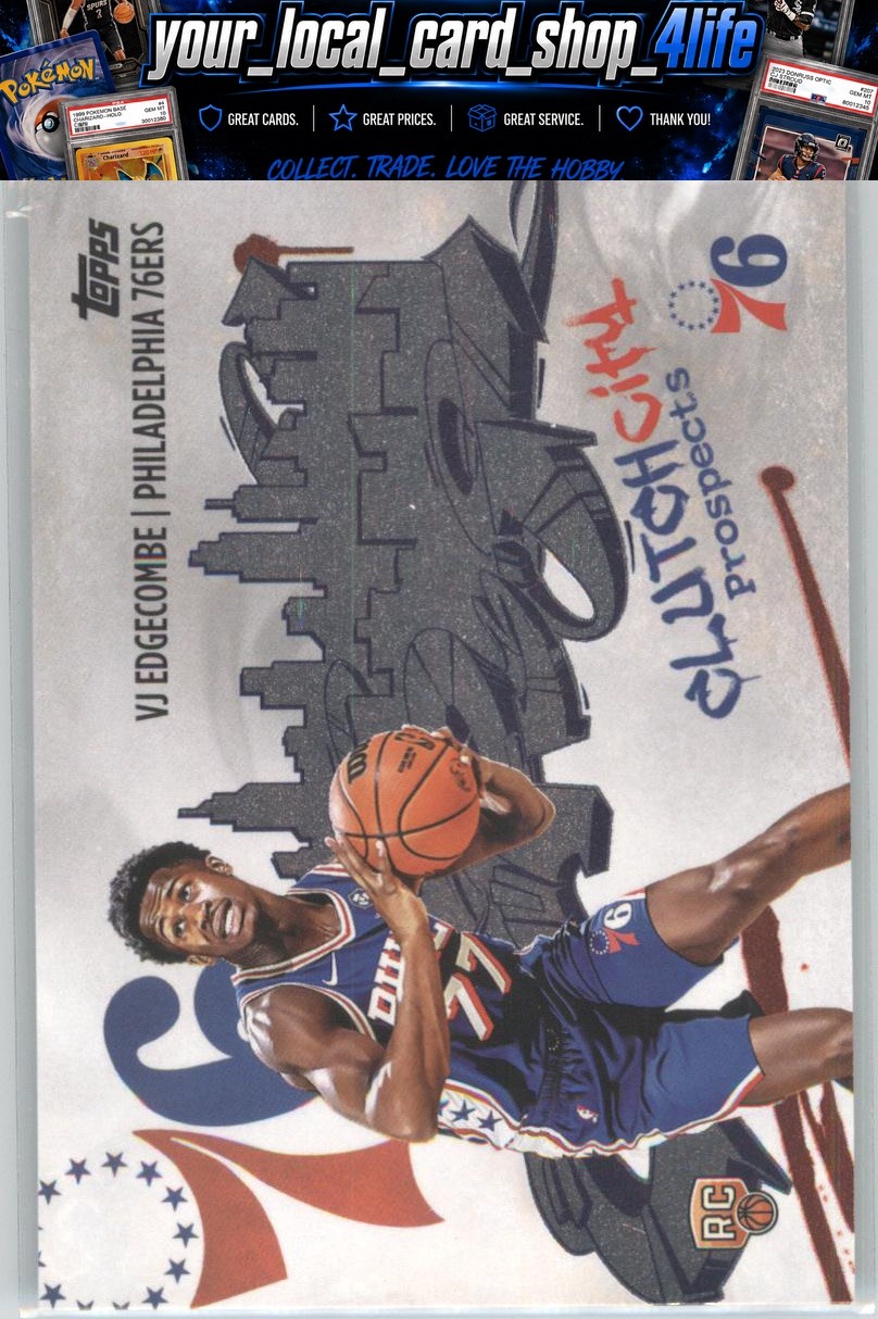 2025-26 Topps Clutch City Prospects #CC-3 VJ Edgecombe Philadelphia 76ers