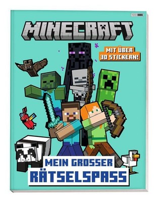 Minecraft: Mein großer Rätselspaß: Activitybuch mit über 30 Stickern!  1491798-2