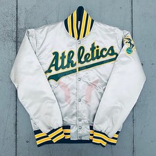 Oakland Athletics Silver Satin Bomber Jacket Vtg Rare Baseball Bomber Jacket