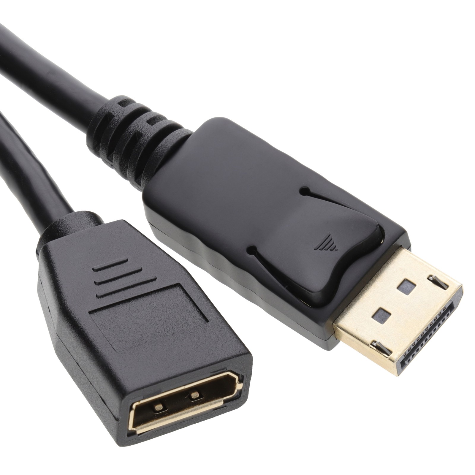 DisplayPort Male to Female Extension Cable Gold 2m