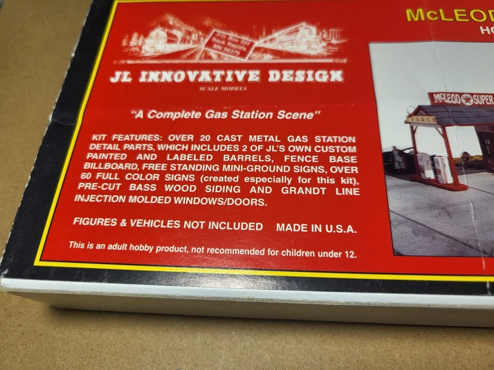 JL INNOVATIVE DESIGN HO WOOD BUILDING KIT "McLEOD SUPER SERVICE" #311 - Image 2 of 4