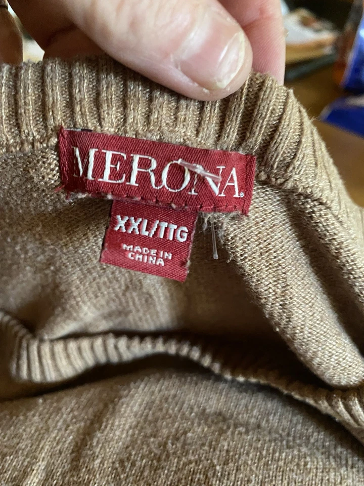 Adorable Suéter Cottagecore Pájaro Talla XXL Tostado y Rojo Manga Larga Pullover Foto 4 de 4