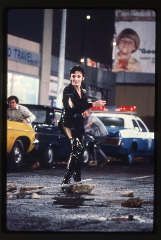 Superman 2 Sarah Douglas Original 35mm Transparency fighting near cars 1980