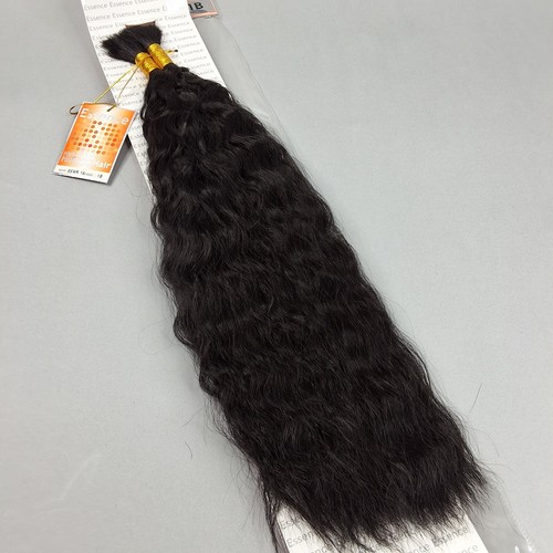 18" Super Bulk #1B Off Black Wet N Wavy Micro Flechten Echthaar Mischung - Bild 3 von 6