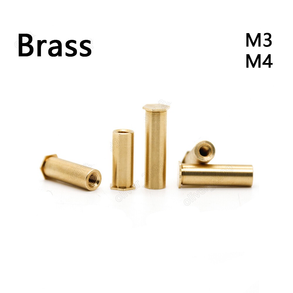 Brass Blind Hole Rivets Hex Head Column Nuts M3 M4