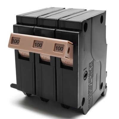 C3100 3-Pole 100-Amp Circuit Breaker, Type C3/4-Inch Plug-On Molded Case Circ...