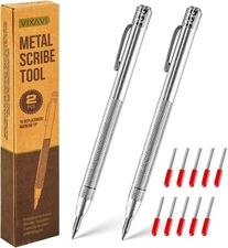 Tool - Scriber with Magnet - Aluminum with Tungsten Carbide Nib - Works with Woo