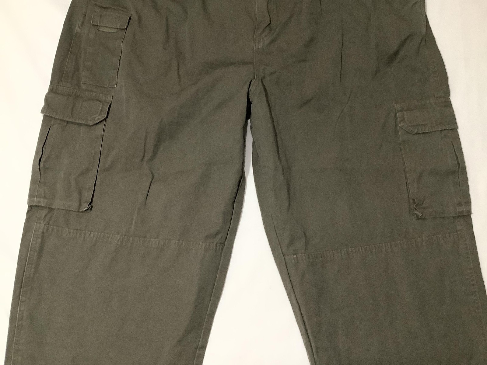 Cabela's Cargo Pants Mens 46 Green Trail Hiker Relaxed Fit Elastic Waist Hiking