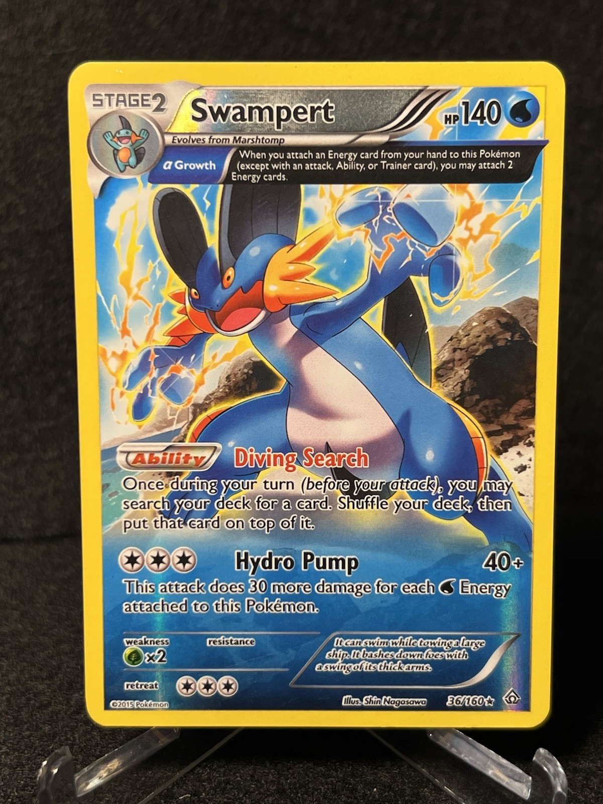 Swampert (Alpha) Holo Rare XY - Primal Clash 36/160 NM Pokemon TCG