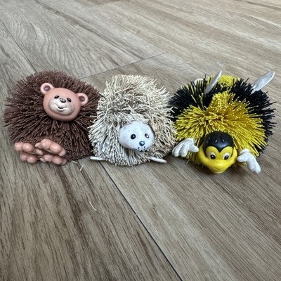 Koosh Ball Critter Konvolut Restposten Robbe Bär Hummel Vintage 90er Spielzeug