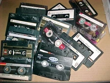 20 USED 60 MINUTE RECORDABLE CASSETTES MAXELL, TDK, SONY, MEMOREX MISC BRANDS