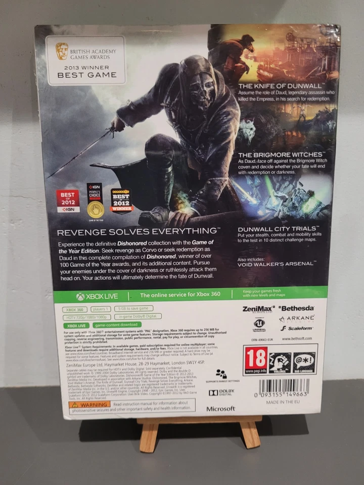 Dishonored: Game Of The Year Slipcover Edition - Xbox 360 - PAL (Factory Sealed) - Image 2 of 4