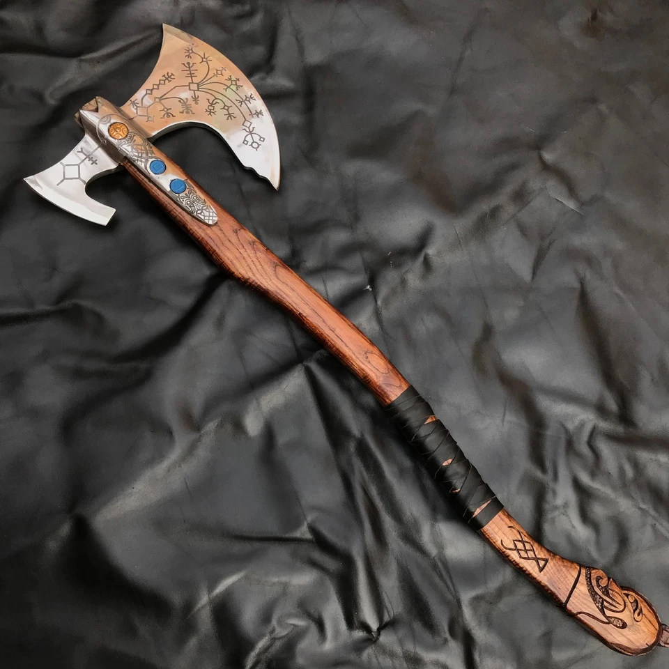 Hacha God of War, hacha medieval God of War Kratos, hacha vikinga, hacha celta, regalo Foto 4 de 4