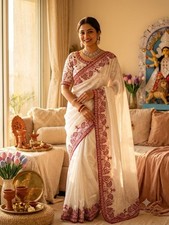 Pakistani Sari Party Wear Indian Saree Blouse Ethnic Bollywood Wedding Designer