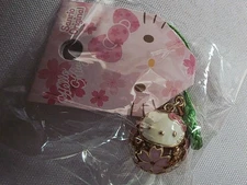 Hello Kitty Sakura Pink Bell Charm Keychain Strap – Sanrio Original 2025