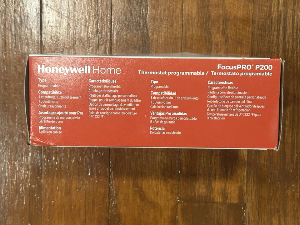 NEW Honeywell Home TH2110U4004 FocusPRO P200 1H/1C Programmable Thermostat - Image 3 of 4