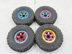 4x Vanquish Falken Wildpeak M/T 4.65x1.5x1.9 Tires & KMC Riot Beadlock Wheel 212