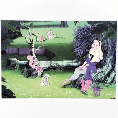 Sleeping Beauty Postcard Princess Aurora Briar Rose Disney Film Frame Animals