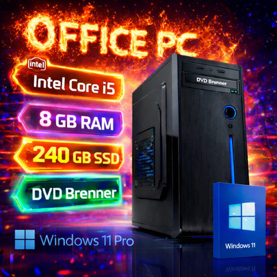  PC Win 11 Office | Intel Core i5 4 x 3,6 GHZ | 8 GB RAM | 240 GB SSD | HDMI  