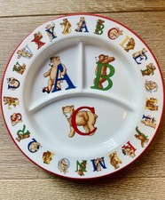 Tiffany  Co. 1994 Alphabet Bears Porcelain Child  s Divided Plate Japan
