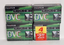 FOUR 4 NEW SEALED FujiFilm DVC 60m / 90m Mini Digital Video Cassettes NOS