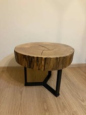 Unico tavolino irregolare soggiorno salone tè caffè legno grezzo naturale tronco albero
