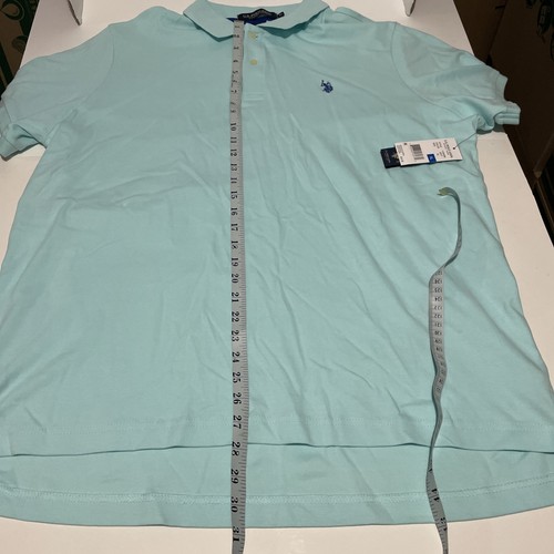 NWT ~ U.S. Polo Assn. ~ Mens Size XL ~ Teal Blue Short Sleeve Luxury Feel Polo - Picture 9 of 12