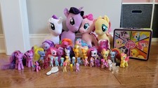 My Little Ponies Collection- Lot of 48 Ponies Plus Metal Box and Hair Brush
