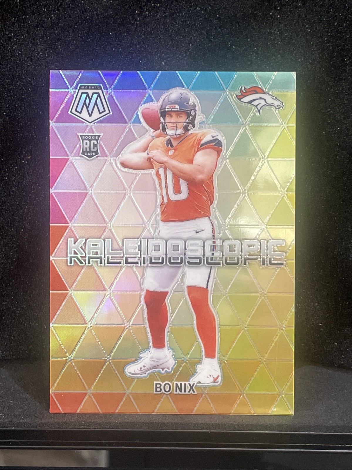 2024 Mosaic Bo Nix Kaleidoscopic Rookie Case Hit Broncos