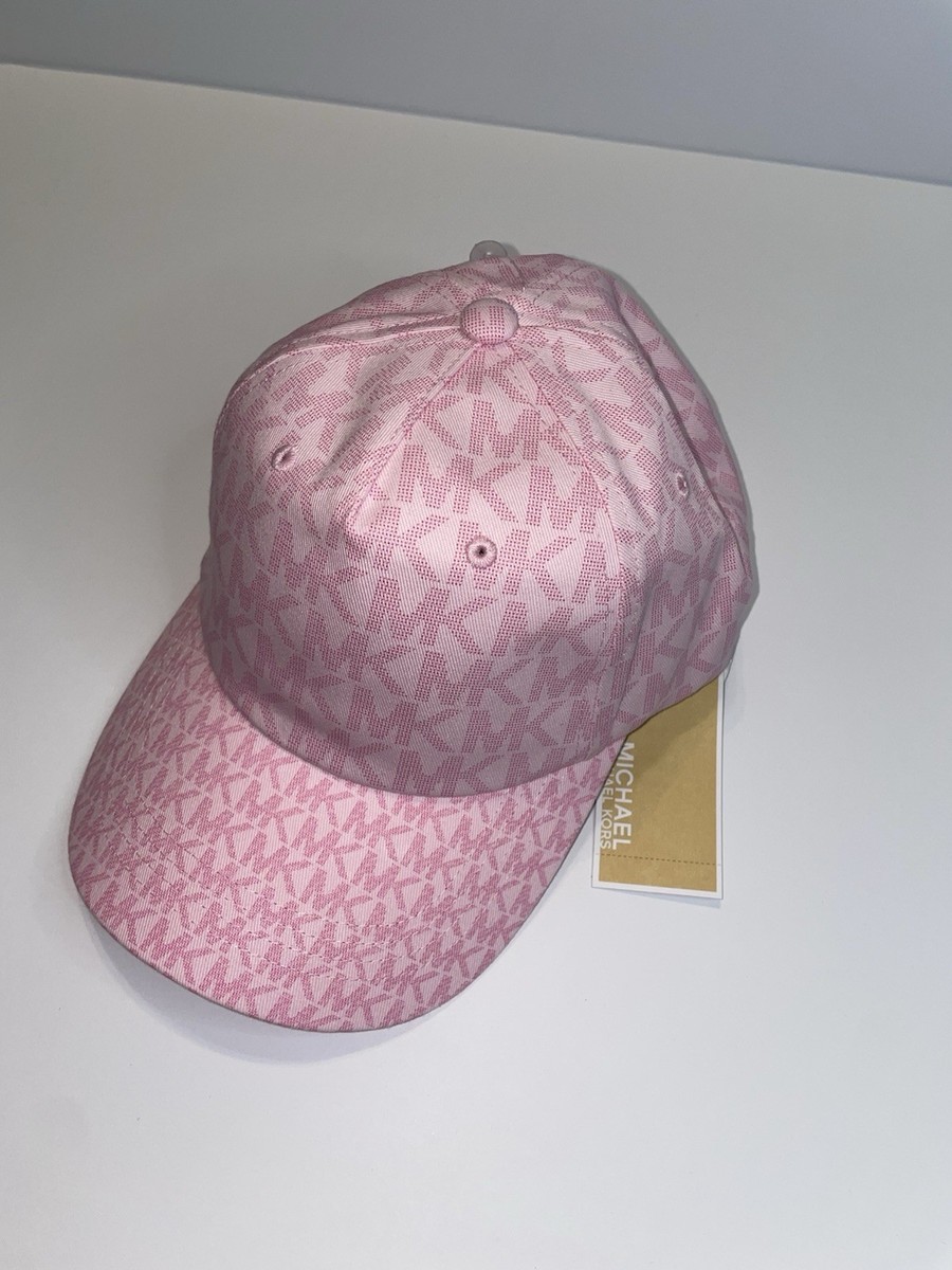 New! Michael Kors MK Logo Baseball Hat Pink Repeat Signature  display picture 2