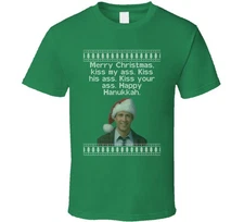 Kiss My Ass National Lampoons Christmas Vacation Quote Clark Knit T Shirt