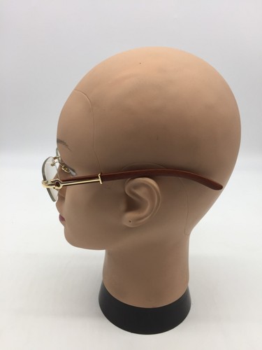 Cartier occhiali da vista di lusso senza montatura montatura ottica 52-17-145 oro - Foto 4 di 9