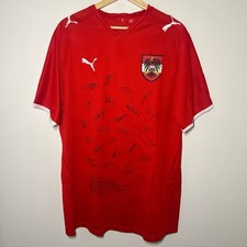 Austria Euro 2008 Home Jersey Squad Signed Print | Vintage Soccer L