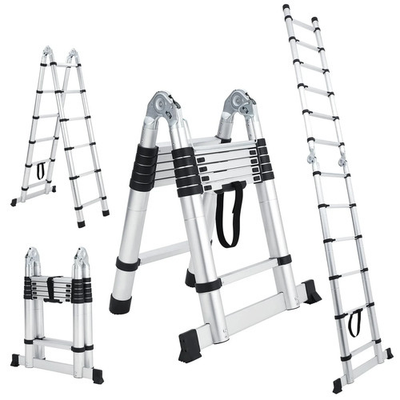 #ad 18.5FT Telescoping Ladder Extension Ladder Aluminum Ladder Collapsible Ladder $143.49
