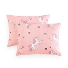 - Unicorn Pillow Cases for Girls, Cute Unicorns with Stars and Hearts Pattern...