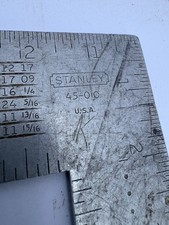 Vintage Stanley No. 45-010 Aluminum Rafter Square Carpenter Tool Made in USA