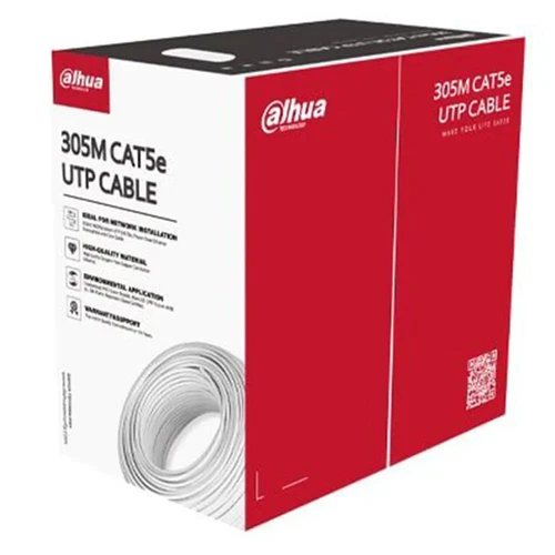 Bobina di cavo di rete UTP CAT 5E in puro rame Dahua PFM920I-5EUN 305m bianco