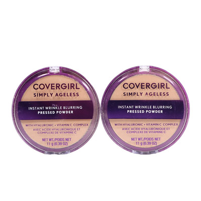 2 PACK COVERGIRL Simply Ageless Instant Wrinkle Blurring Pressed Powder, 225