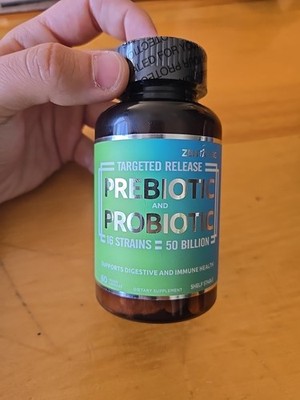 Zentastic Probiotics & Prebiotics Supplement - 50 Billion CFU - Exp 11/26