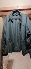 VINTAGE Polo Ralph Lauren Harrington Jacket Green Twill Plaid Trim Size L 90s