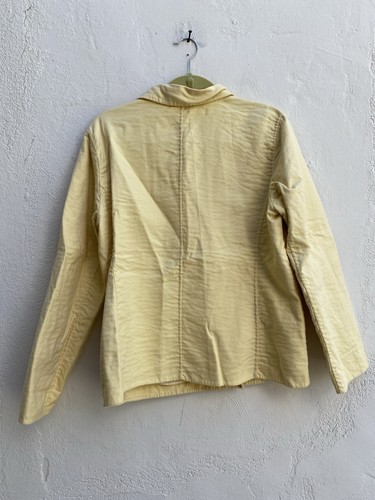 Eileen Fisher M Cotton w Stretch Double Breasted Jacket Yellow - Picture 6 of 14