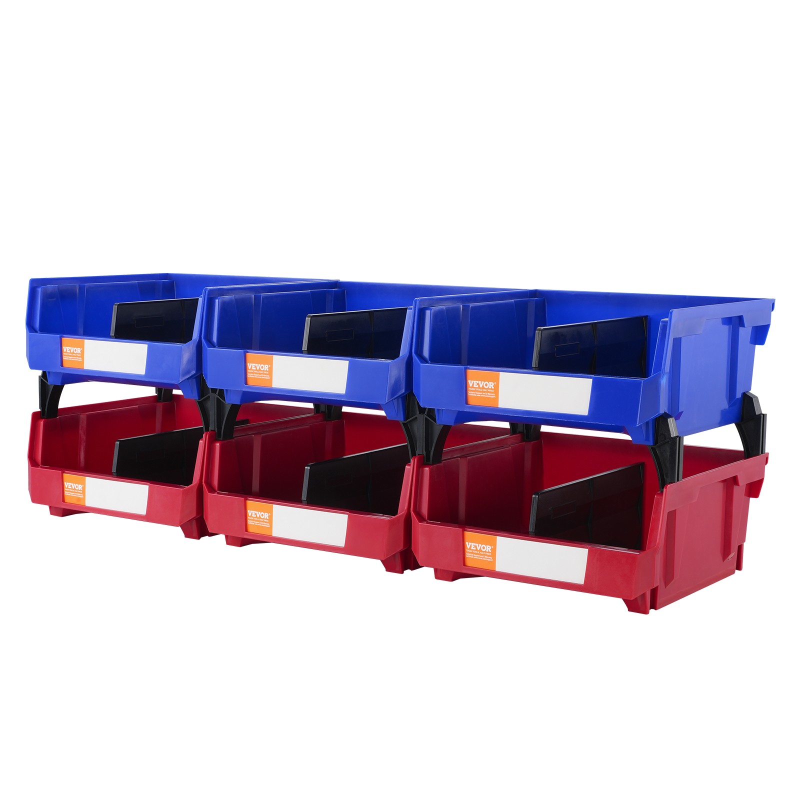 Bac de rangement plastique de garage VEVOR empilable, idéal pour le tri d'outils