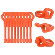 12-Pack Adjustable Plant Tie, 3 Inch Silicone Multi-Function Garden Tie [Orange]