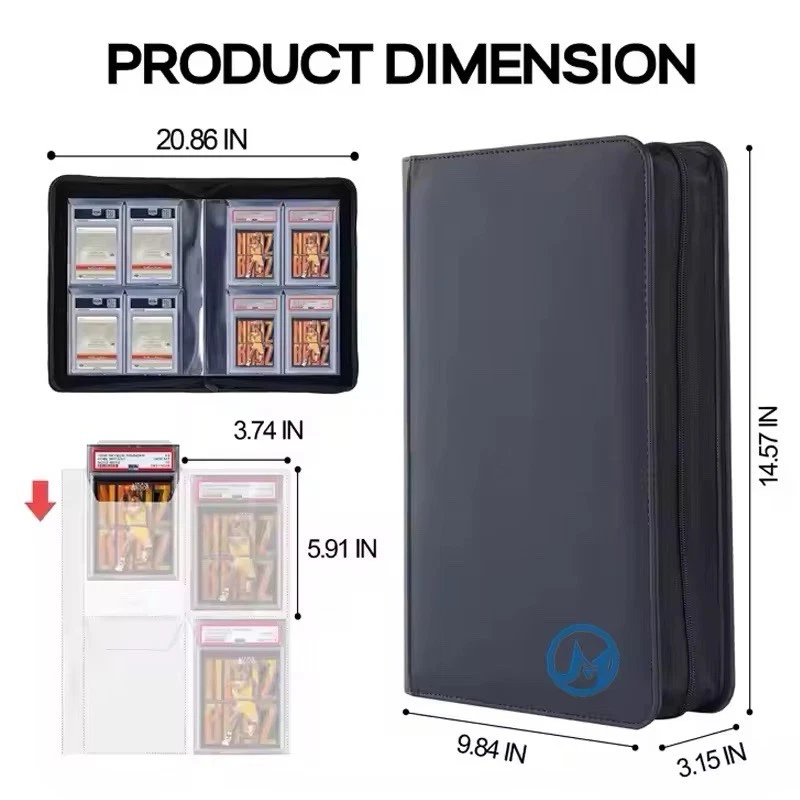 Carpeta de losa PSA tiene capacidad para 32 losas PSA protector de almacenamiento de carpeta de tarjetas graduadas de 4 bolsillos Foto 4 de 4