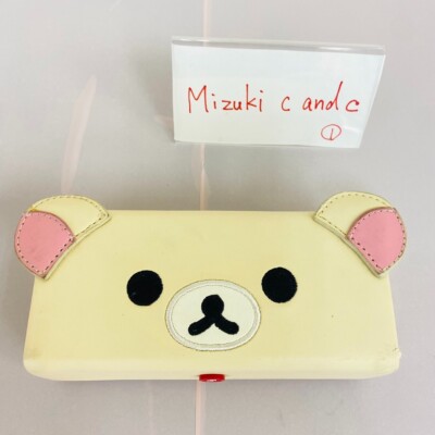 San-X Rilakkuma Korilakkuma Glasses Case Beige Pink Velor