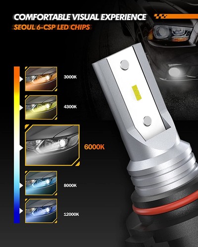 9005 & 9006 LED Headlight Kit Combo Bulbs High Low Beam 8000K Super White Bright - Picture 5 of 12