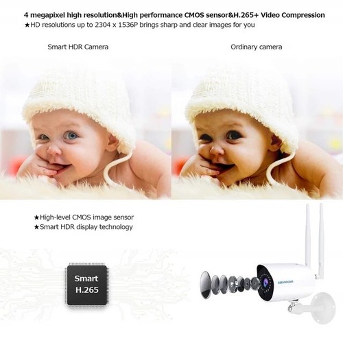 Cámara IP de seguridad inalámbrica SZSINOCAM 4MP 1536P 2K Super HD (enchufe UE) - Imagen 5 de 8