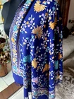 Indian PASHMINA shawl Blue CREWEL hand EMBROIDERY PARTY SCHAL~ 100% CASHMERE