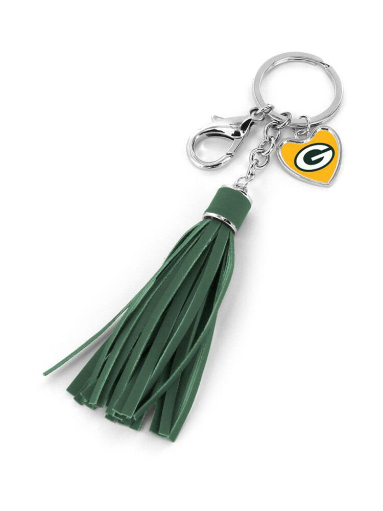 Брелок для ключей с кисточкой в виде сердца от Green Bay Packers